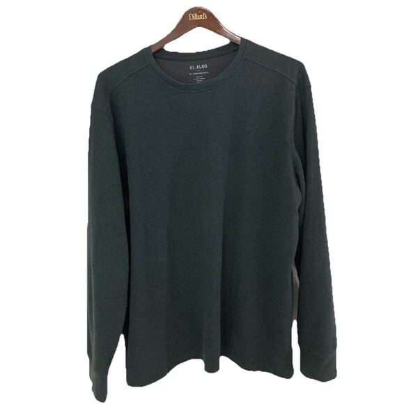 Men's 01.ALGO UV SPF 40 Moisture Wicking Performance Shirt LS Black Size XXL 2XL - Picture 1 of 7